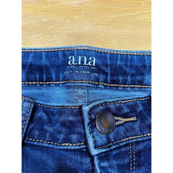 Ana Jeans Womens 2 Skinny Fit Blue Mid Rise Stretch Denim Minimalist Casual - Picture 3 of 8